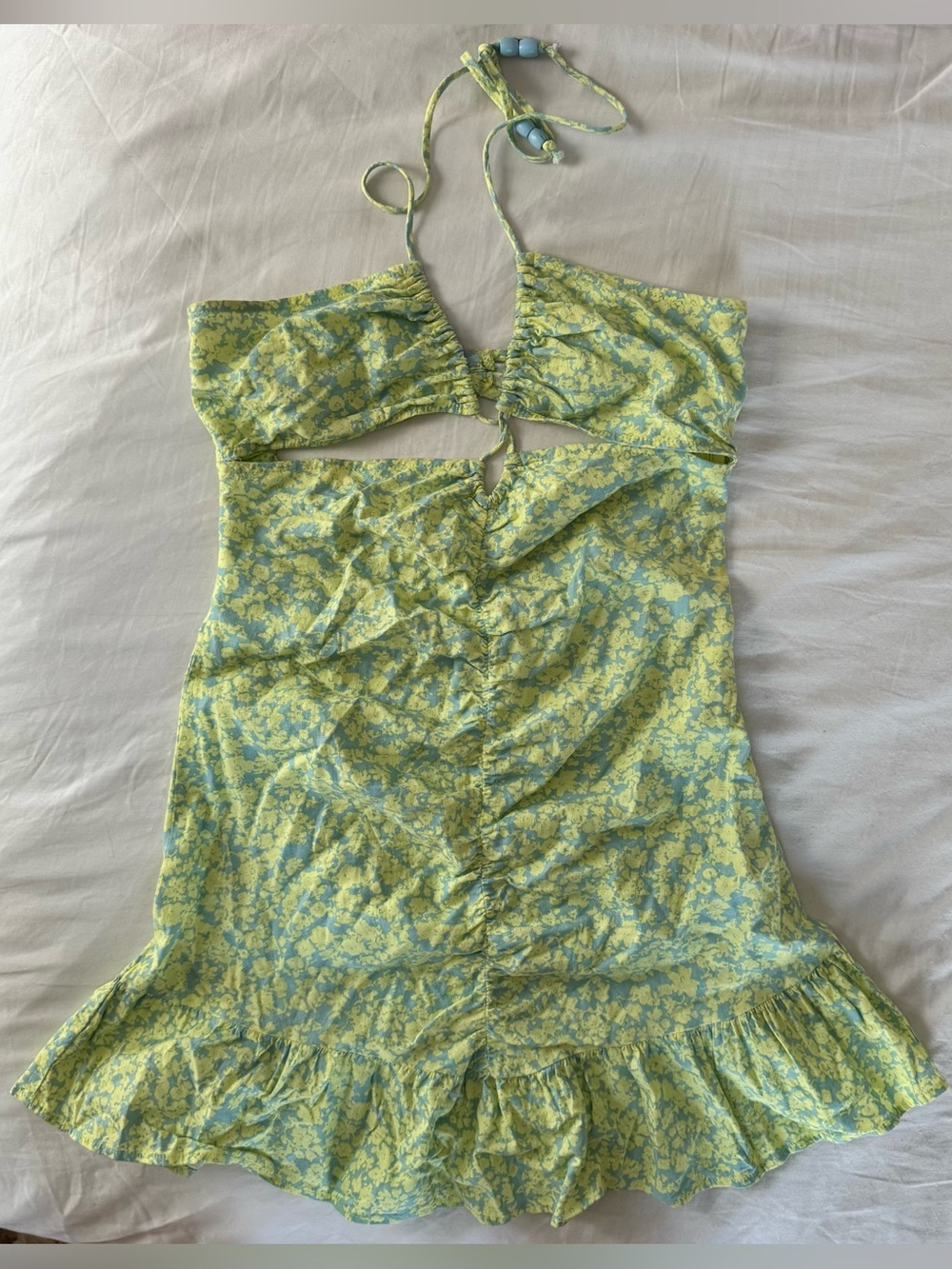 Ruched Zara Floral Print Summer Mini Dress